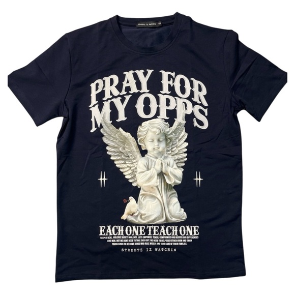 Pray for the pops graphic tee Sz various - Picture 1 of 4